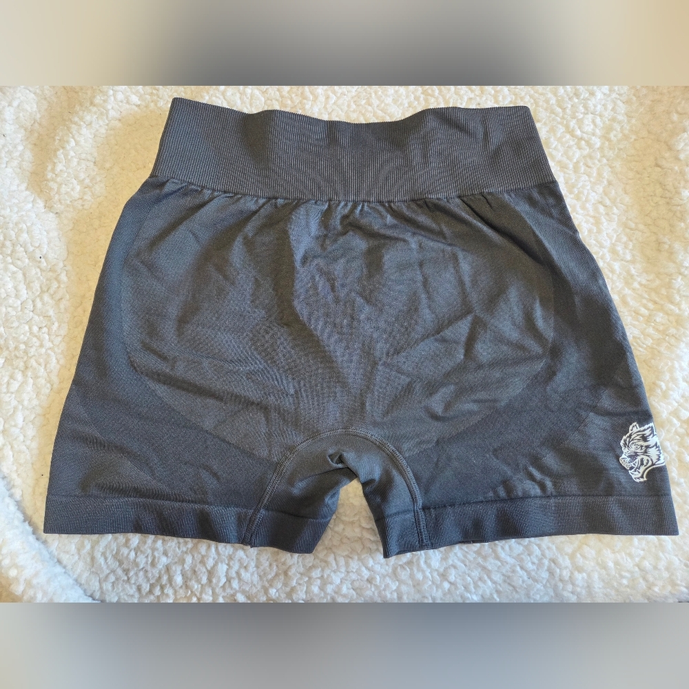 Gray High-Waisted Shorts